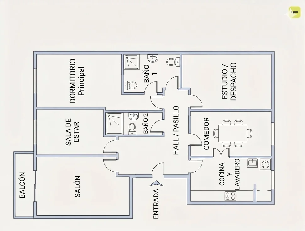 Céntrico Pisoo con 3 Habitaciones en el Centro, Ferrol