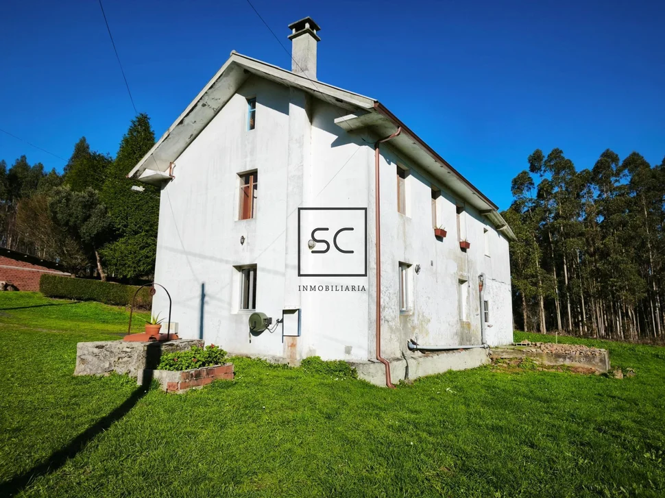 Casa de piedra con garaje y finca en cerdido