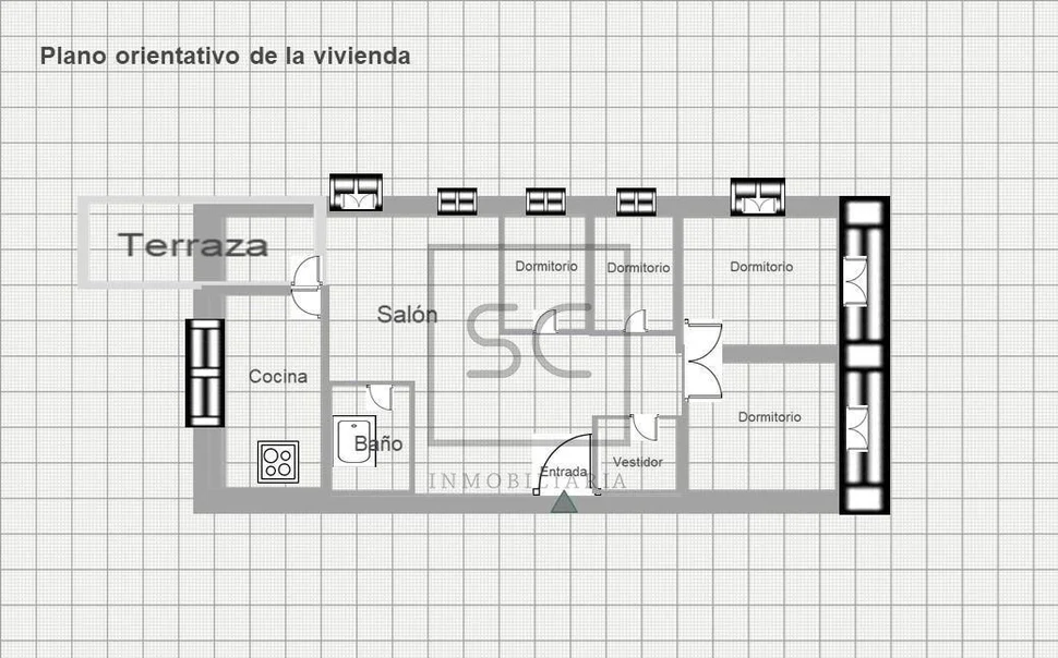 Piso con terraza y galerías en ferrol centro