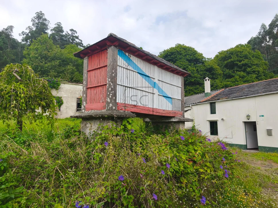 Casa de piedra con hórreo y finca en san sandurniño