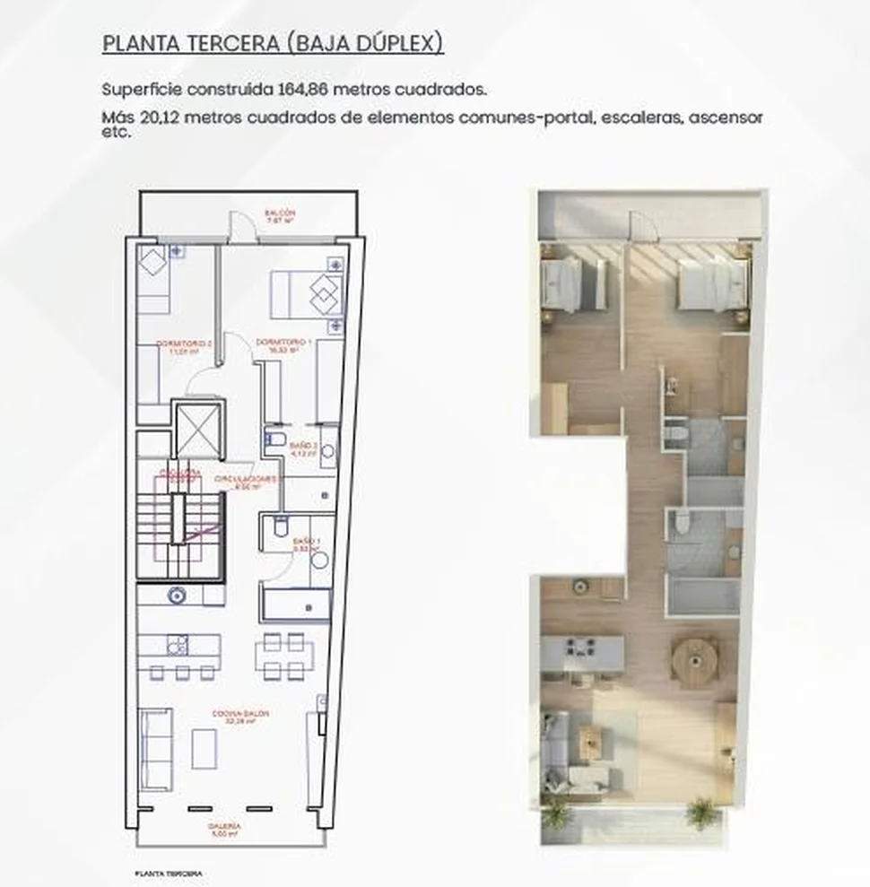 Ático-dúplex con ascensor en ferrol-vello