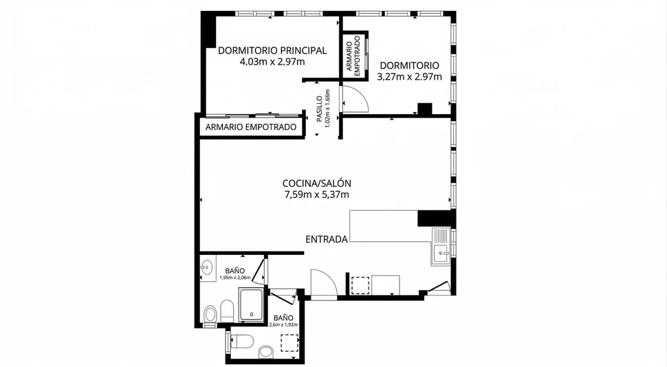 Apartamento en el centro, Ferrol