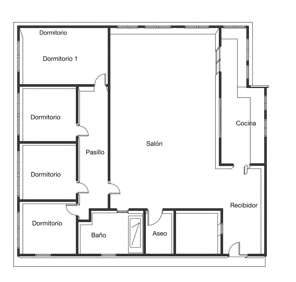 Piso reformado en Caranza, Ferrol.