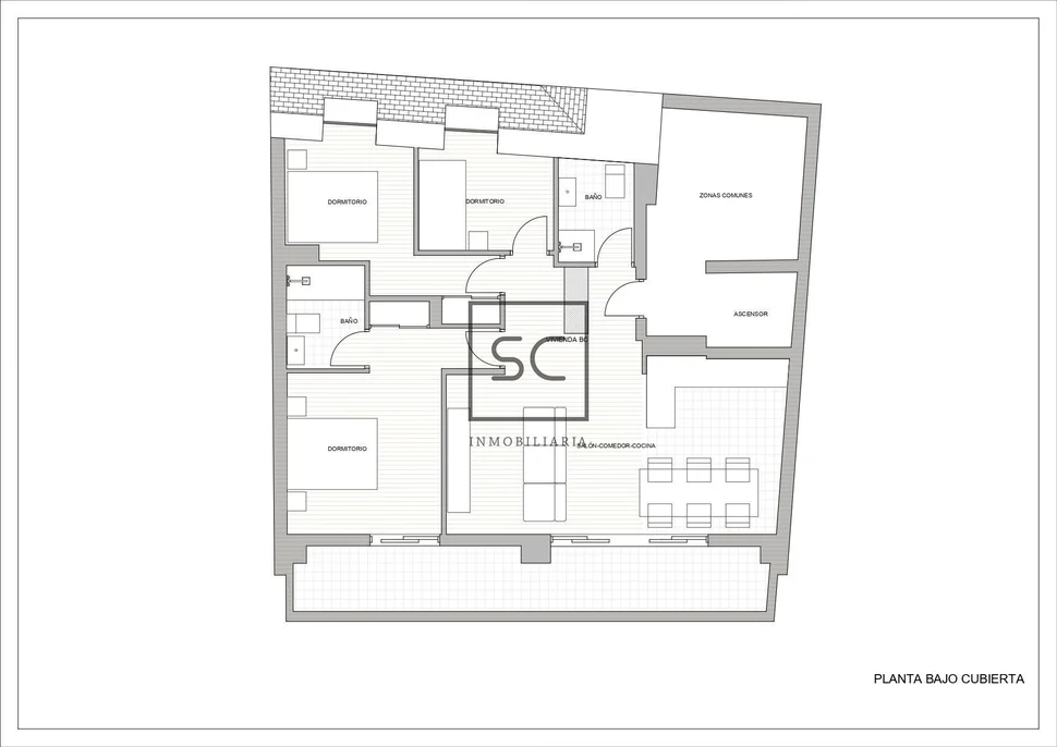 Piso con terraza y ascensor en cedeira