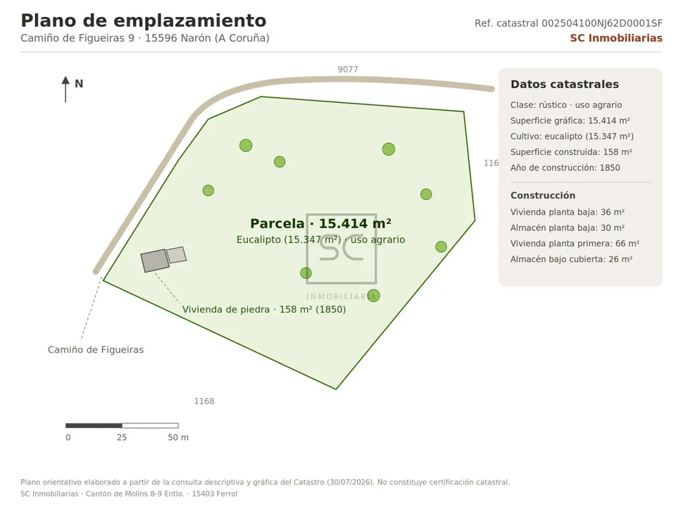 Casa para Reforma Integral con Finca en Sedes, Narón