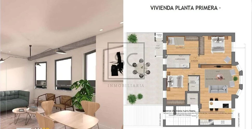 Piso con plaza de garaje, terraza y trastero en ferrol