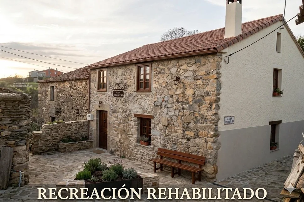 Casa de piedra para rehabilitar con gran finca en Meirás, Valdoviño.